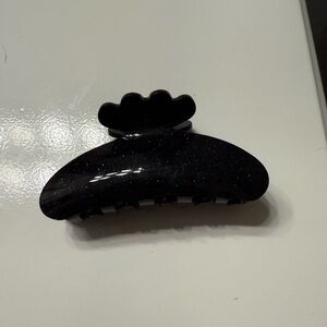 Elegant Black Glitter Hair Claw Clip